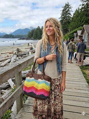 Billabong Cotton Canvas Multicolor Tote